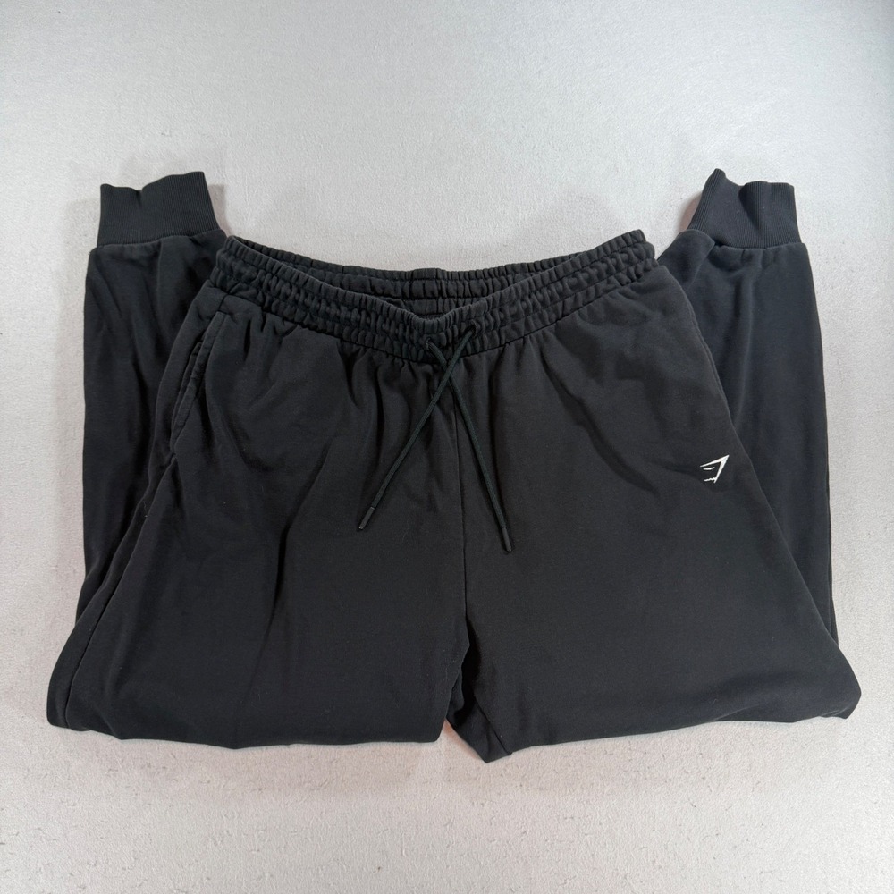 Gymshark Womens XL Black Training Joggers High Rise Sweatpants B3A7R